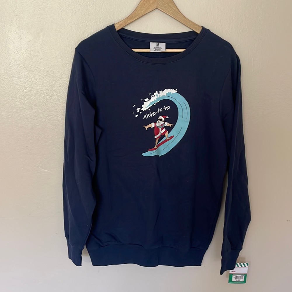 NWT Santa Surf Sweatshirt. Size medium